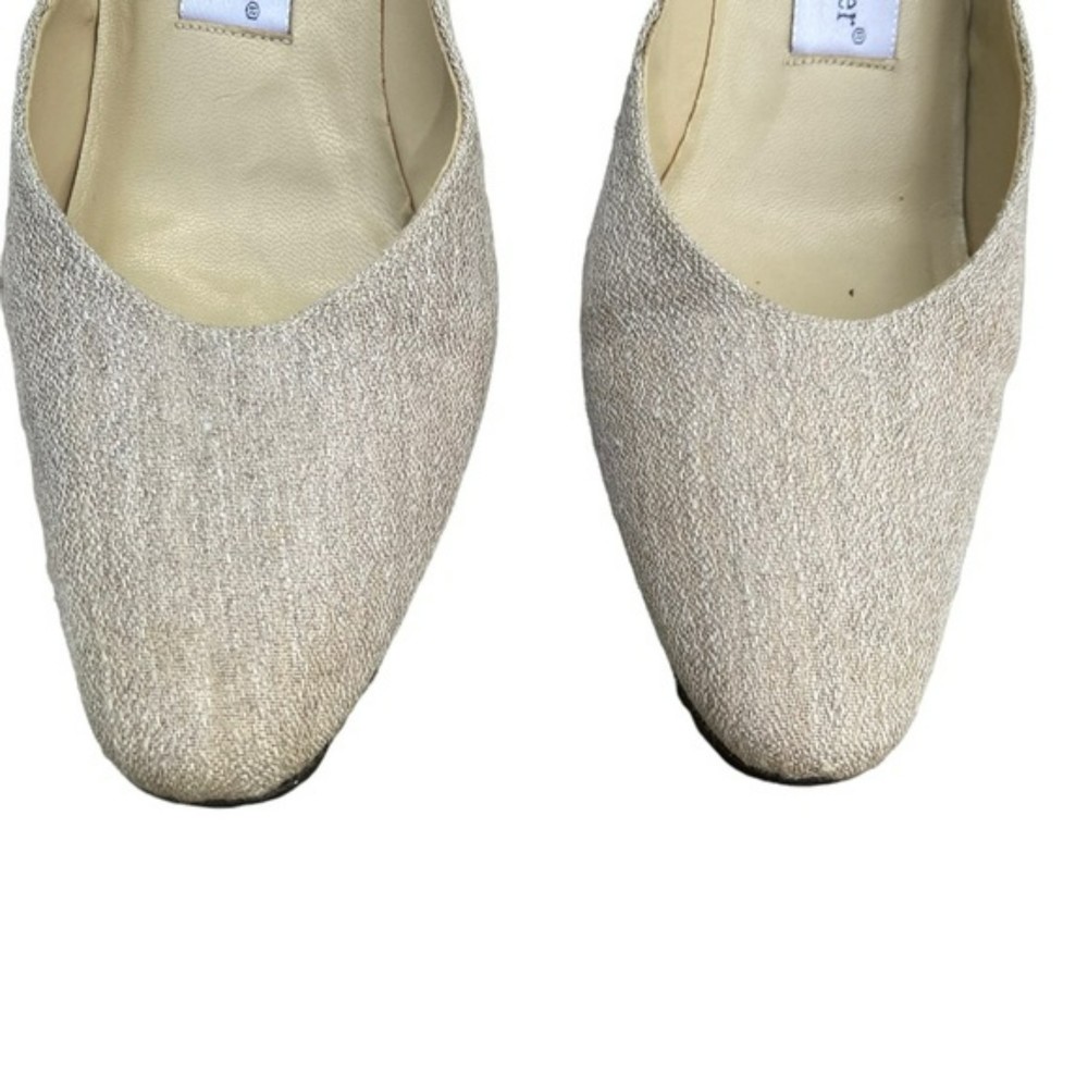 Etienne Aigner Beige Fabric Taylor Heels - Picture 3 of 10